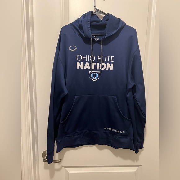 Evoshield Navy Blue Hoodie Pullover Sweatshirt Size XL Ohio Elite Nation - Picture 2 of 4